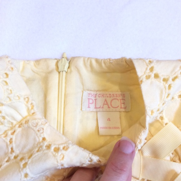 Children’s place yellow eyelet dress - Picture 6 of 6